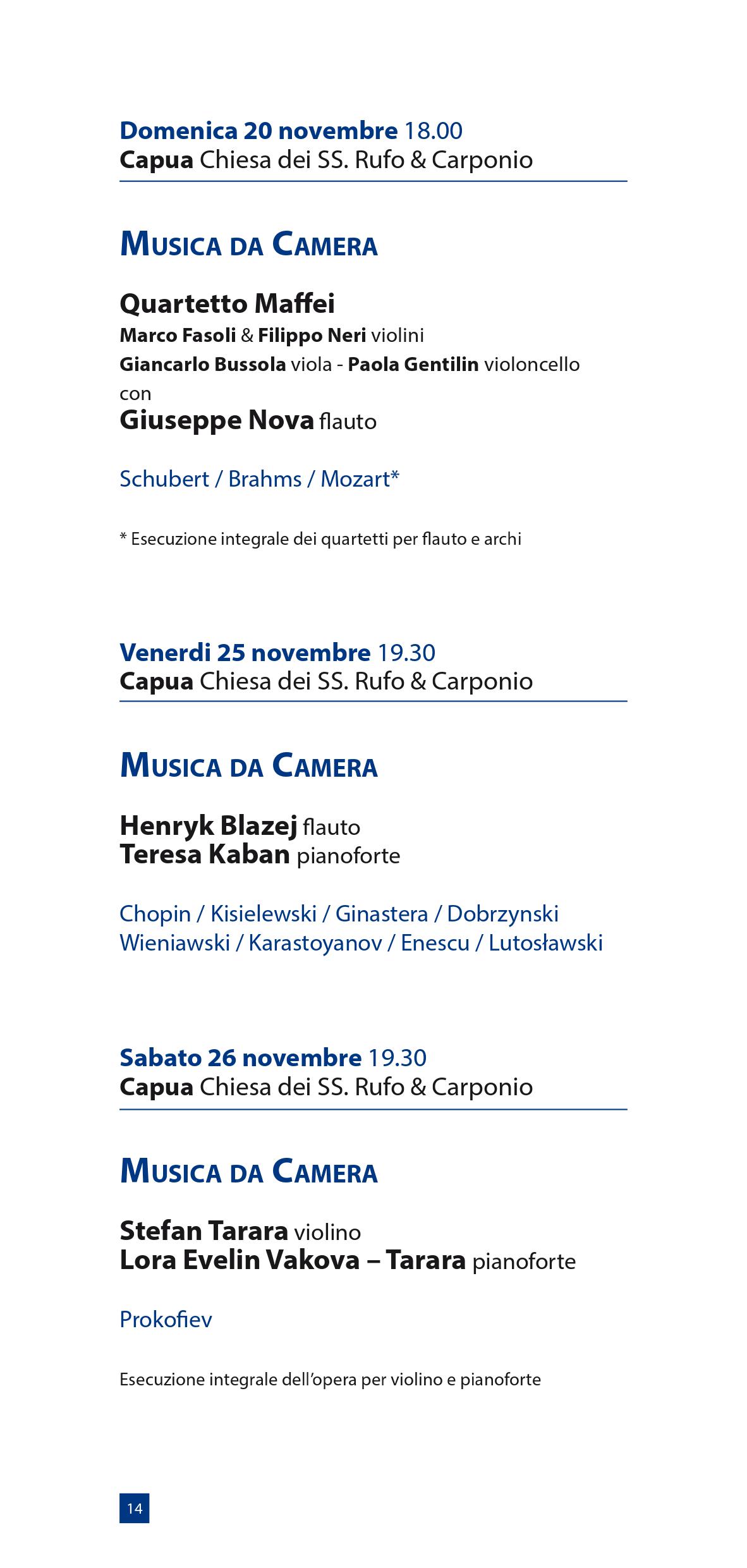 Programma Autunno Musicale 2016