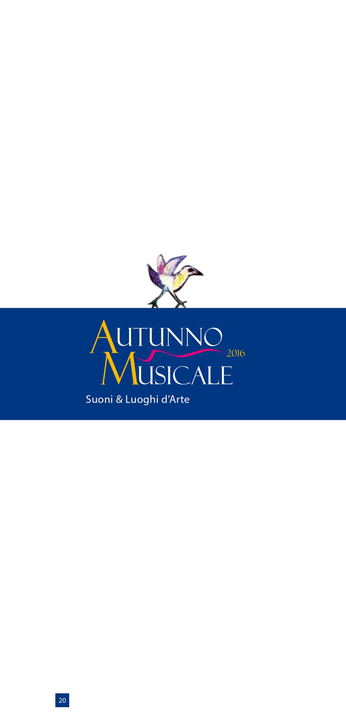 Programma Autunno Musicale 2016