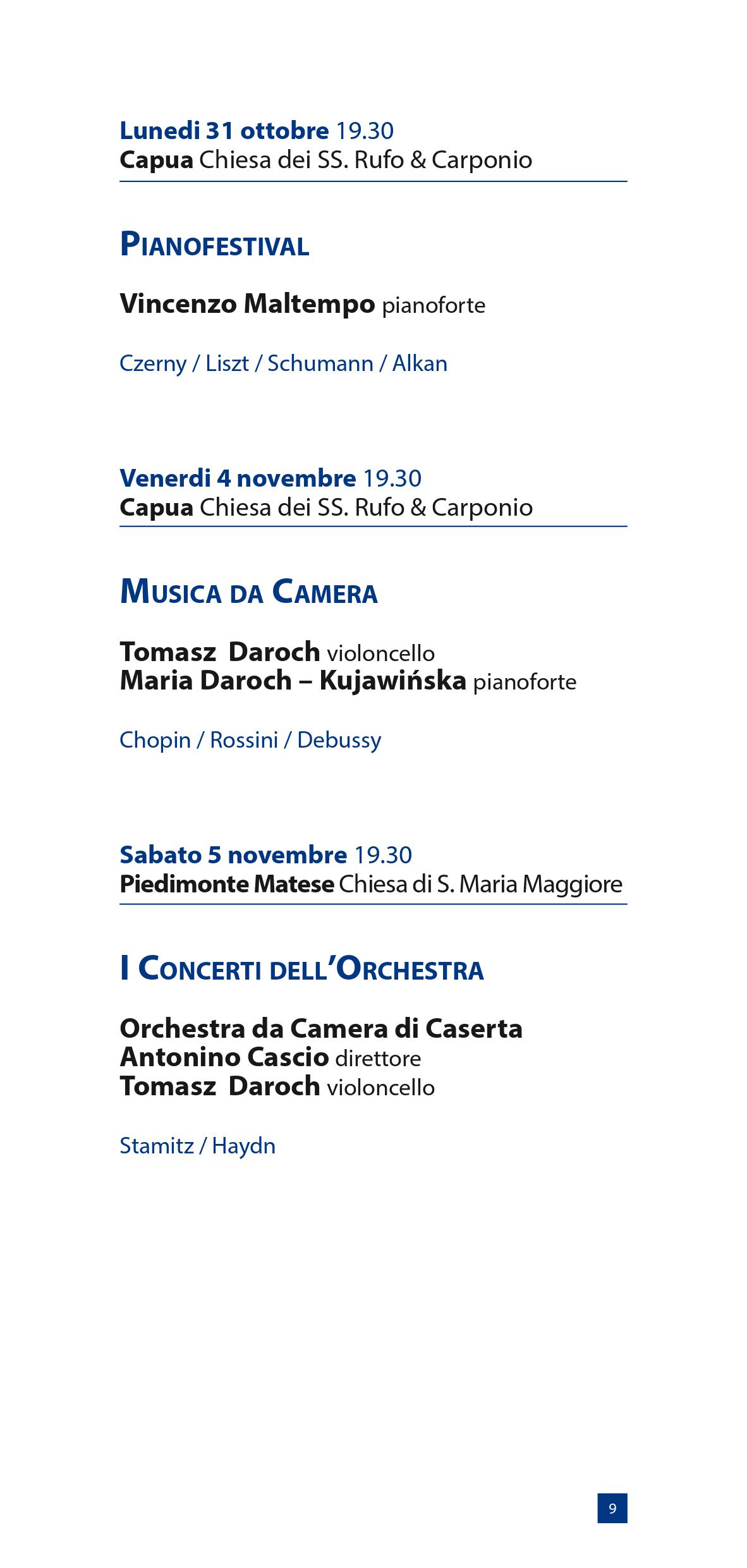 Programma Autunno Musicale 2016